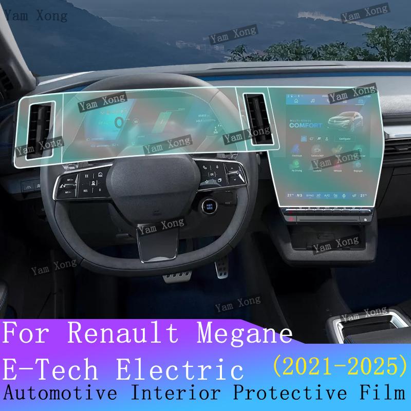 Voor Renault Megane E-Tech Elektrische Auto Navigatiescherm Bescherming Volledige set Interieur Folie LED Middenconsole Krasbestendige Folies