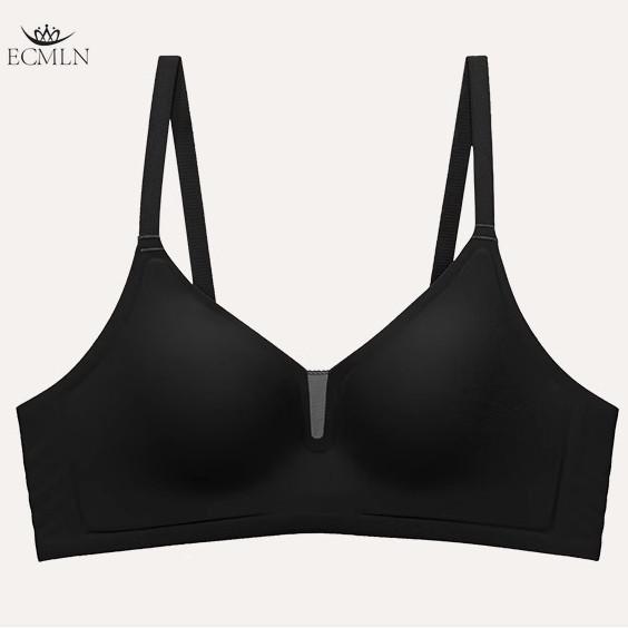 Удобные беспроводные бюстгальтеры с полной чашкой и мягкой подкладкой, без косточек для женщин M чёрный