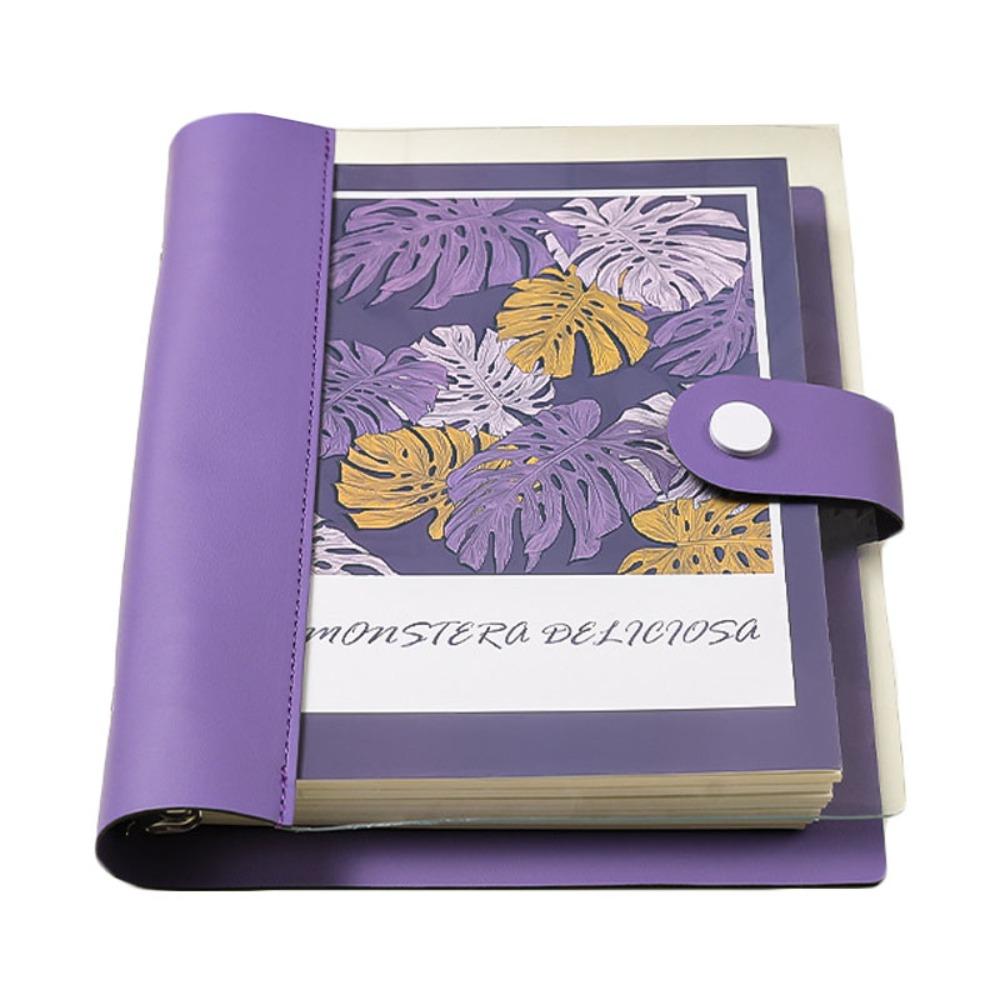 

Прозрачная обложка Книга на кольцах 120 страниц Блокнот Мягкая тетрадь Школа фиолетовый