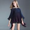 Women's Fashion Casual Fall Winter Solid Color Print 1/2 Sleeves One Shoulder Sweaters