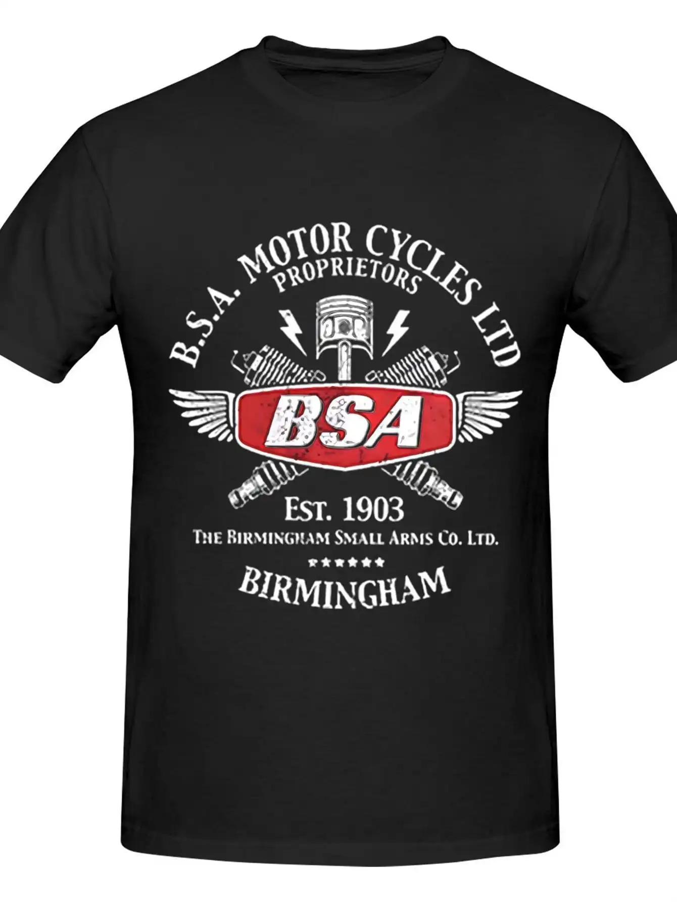 

BSA Motorcycles Vintage Logo T-Shirt for Men & Women - Retro British Motorcycle Brand Tee with Birmingham UK Heritage S