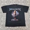 Vintage Megadeth Band T Shirt Mens Womens Tees Top Countdown To Extinction 90s Metal Merch