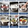 3PCS Stainless Steel Stainless Steel Cooking Bowl Household Salad Bowl Thicken Knead The Dough Mixing Bowl Kitchen Tableware