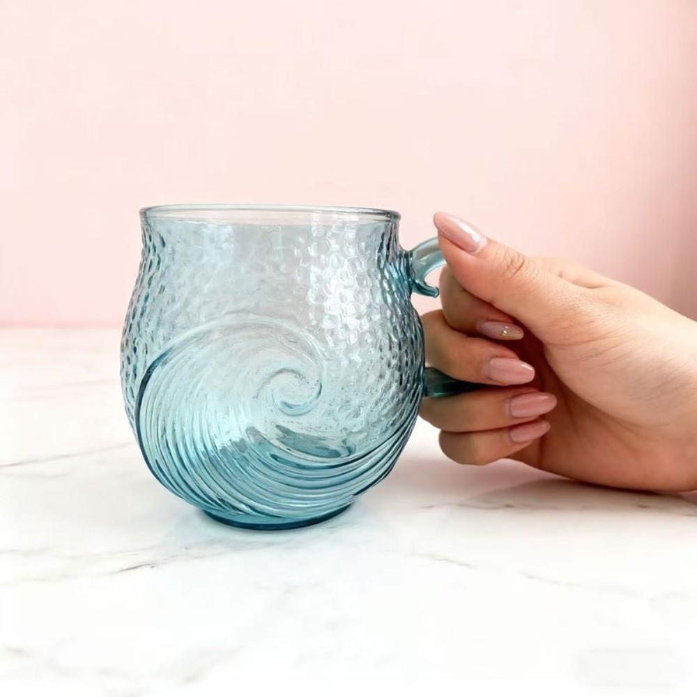 Gradient Color Ocean Theme Mug Hand-blown Sunset Mug Tea Cup Sea Glass Mug  Home