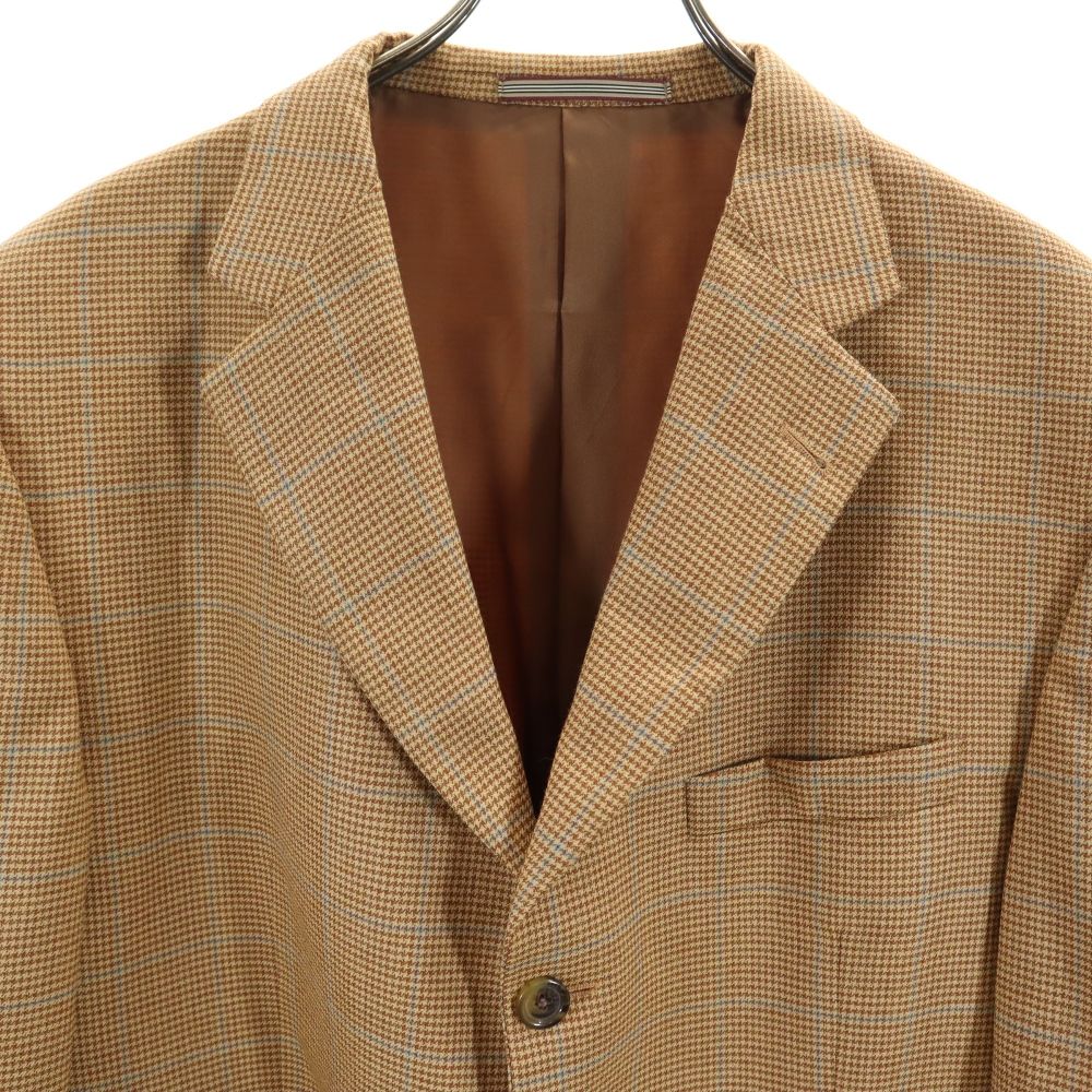Burberry Houndstooth Pattern Wool Tailored Jacket 42 Brown LONDON Men's Used