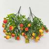 1PC Fortune Fruit Simulation Flower Fugui Fruit Ornament Plastic Flower Foam Berry Kumquat Eucalyptus Home Furnishings