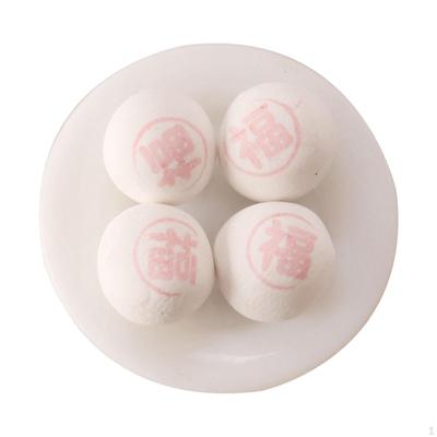 4 Stück Puppenhaus Chinesische Desserts Lebensszenen Puppenhaus Miniatur für Kinder Geschenke