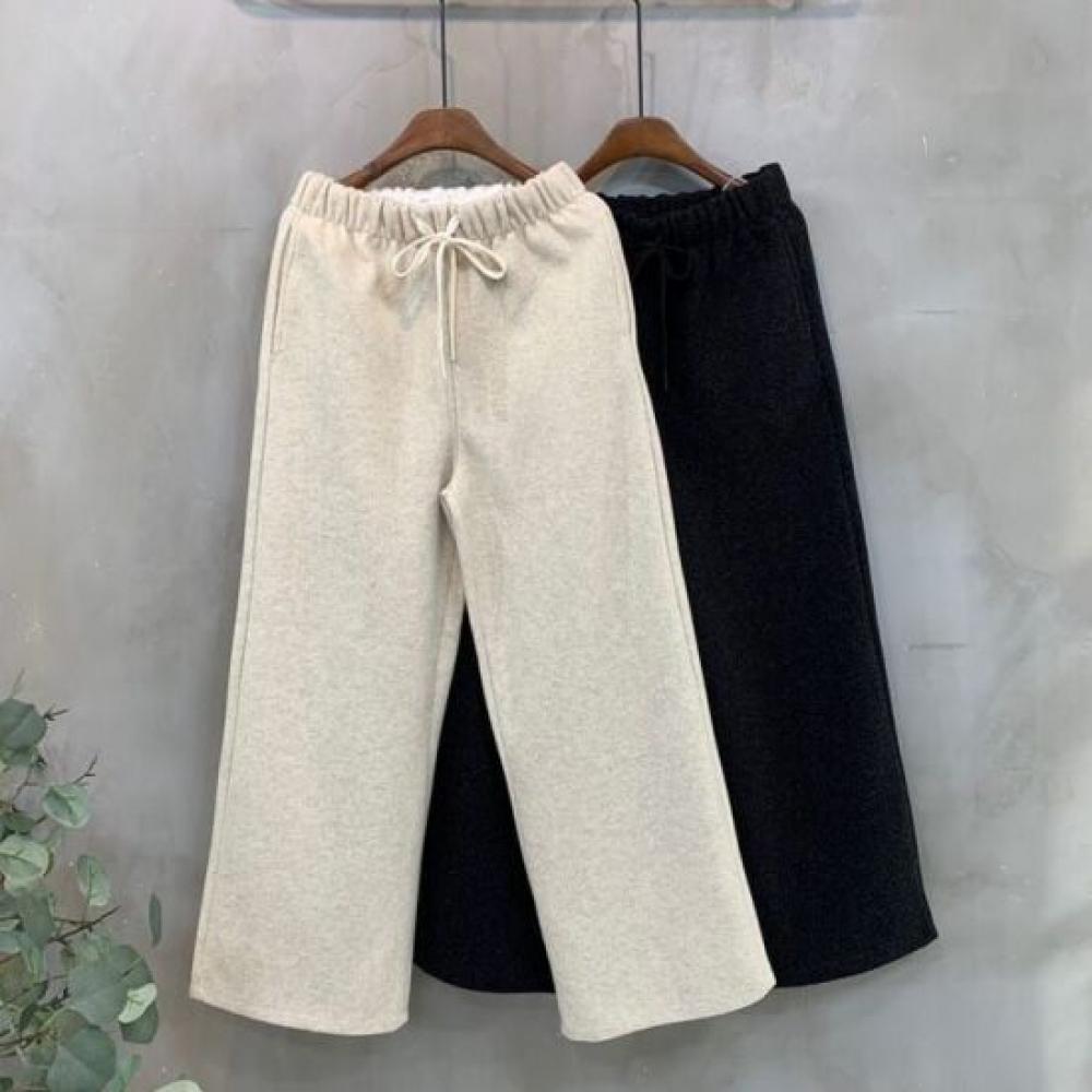 C S In The Room Hapy Wool baSiC bandIng Wide pantS 2Color