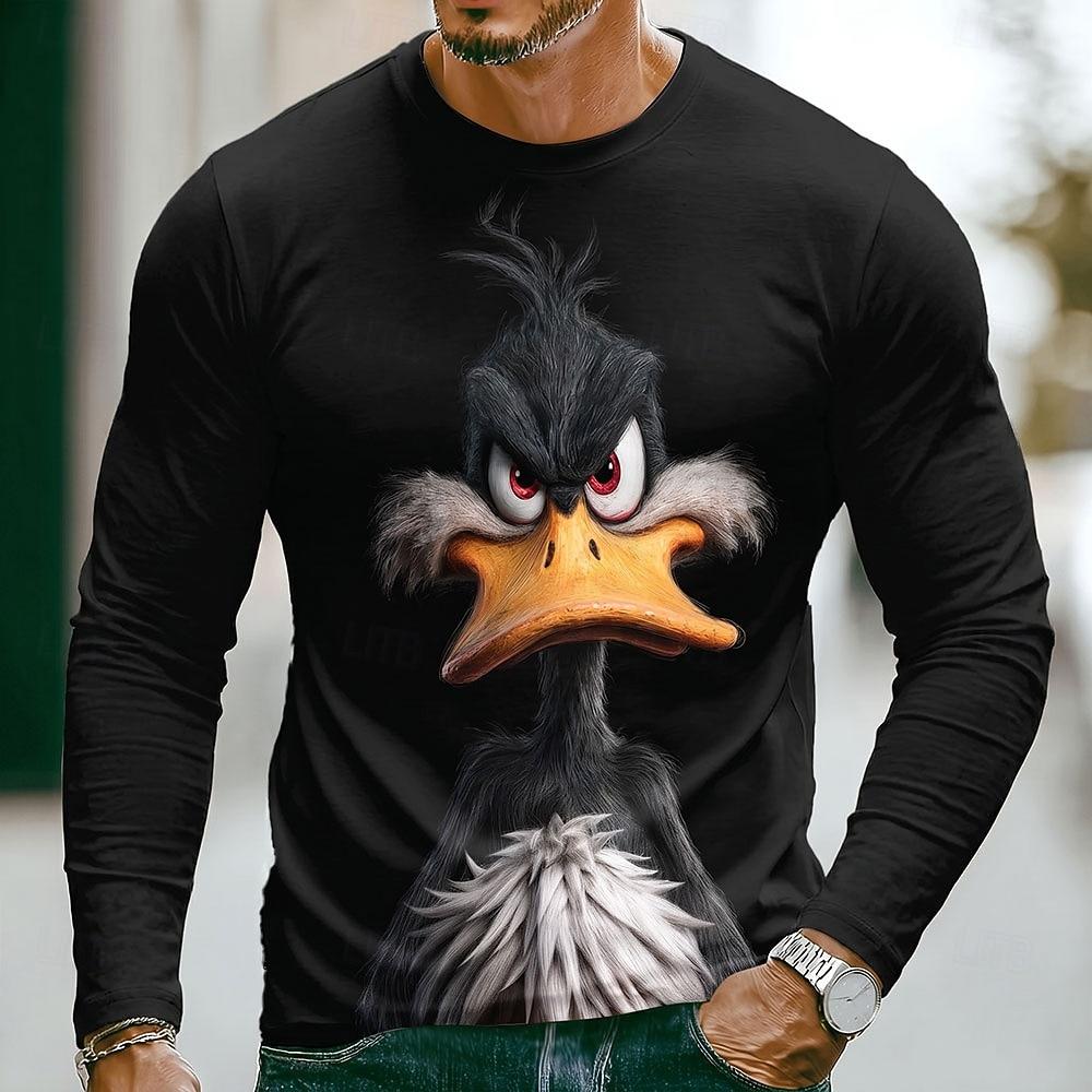 Men's Animal Funny T Shirt Short Sleeve T Shirt 3D Print Crew Neck Shirt Exaggerated Designer Party Holiday