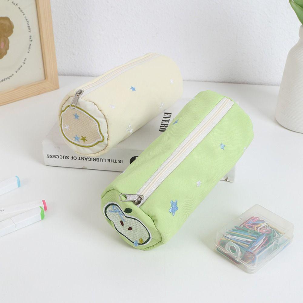 Large Capacity Pencil Case Embroidered Storage Bag Multifunctional Pen Bag  Student Gift