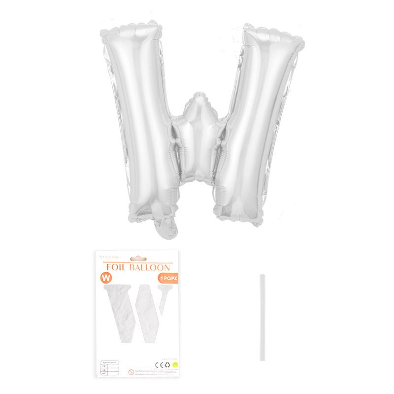 Independent Paper Card Packaging 16-Inch English Letter Aluminum Film Balloon Birthday Party Decoration Arrangement Aluminum Foil Balloon