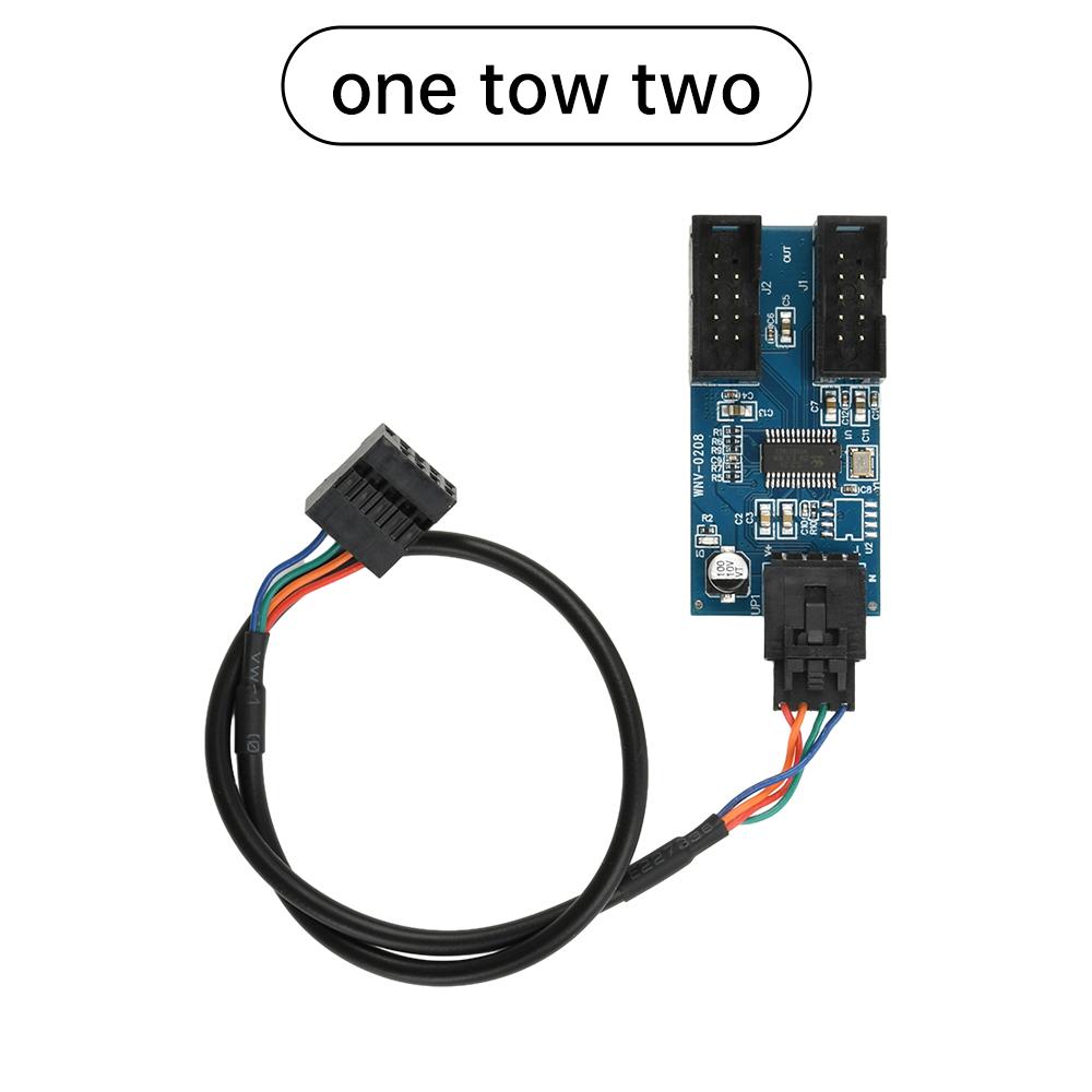 9Pin USB Splitter Motherboard 1 to 2 Female Interface Header Splitter Extension Cable Adapter for 1 to 4 USB HUB Connectors