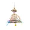Durable Straw Hat Bird Toy Ball Fruit Shape Birdcage Decoration Boredom Relieving Colorful Parrot Toys Pet Bird