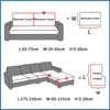 1PC Jacquard Sofa Seat Cushion Cover L-shaped Sofa Slipcover For Living Room Combination Chaise Furniture Protector Home Decor