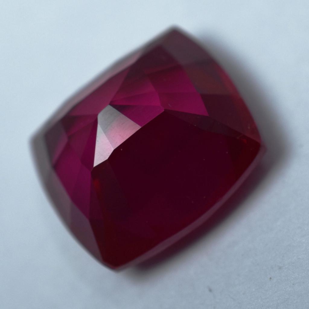 Natural Red Ruby Loose Gemstone Square Cushion Shape 7.50 Ct for Jewelry Making and Gem Collections