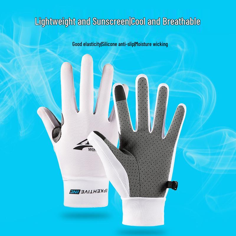 Ice Silk Touchscreen Gloves for Men & Women - Summer Sports, Cycling, Running, Driving, Anti-Slip, Lure Fishing