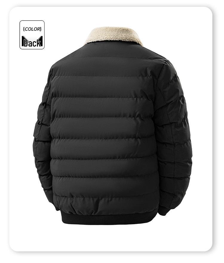 Winddichte Winterjacke für Herren aus Baumwolle mit warmem Pelzkragen – Jugendmode, trendiges Revers, vielseitiges Design