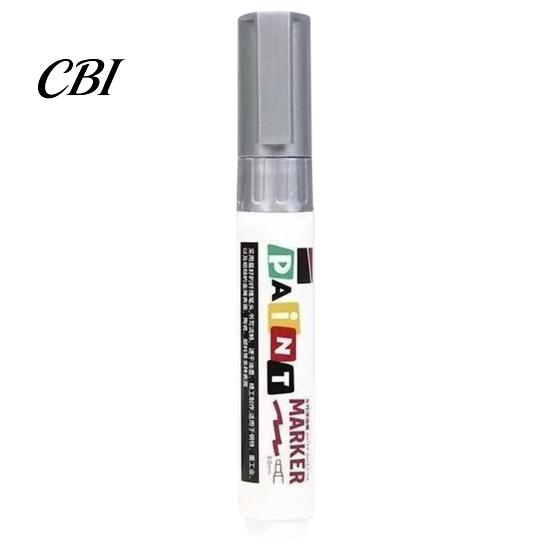 Stahl- und Steinmarker 12 Farben Flachspitzer Farbstift, Ölbasierter Breitstift für Metall Reifen Glas Keramik Leder, Wasserdicht Schnelltrocknend Touch