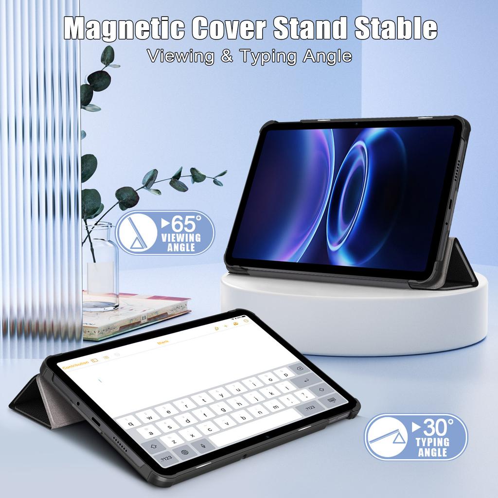 For Redmi Pad 2 9.7 Case 9.7inch PU Leather Flip Magnetic Tri-Folding Hard Cover Shockproof Auto Sleep/Wake Tablet Cases