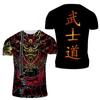 Exkluzivní design Bushido cool tričko Letní móda Muži Ležérní Osobnost Japonský samurajský vzor Tištěné streetwear Trička