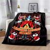 Gothic Style Animated Print Plush Blanket–Soft Throw for Kids, Family Napping, Sofa or Bed – Warm Flannel Bedspread for Home Use