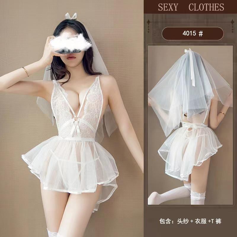 Pure desire bridal wedding dress uniform seduction lingerie lace free teaser perspective sexy pajamas passion suit