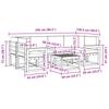 Outdoor Sofa Set with Cushions 7 pcs Natural and Light Grey