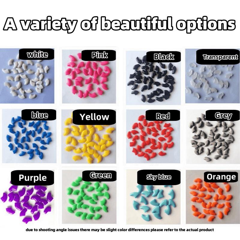 20 Stück Schicke Kratzfeste Haustier-Nagelkappen für Katzen - Strapazierfähiges PVC, Nicht-Elektrisch, Modisches Katzenzubehör-Set