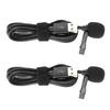 2PCS Professional Wired Wired Lapel Microphone USB Audio Output Clip-On Microphone  for Interview