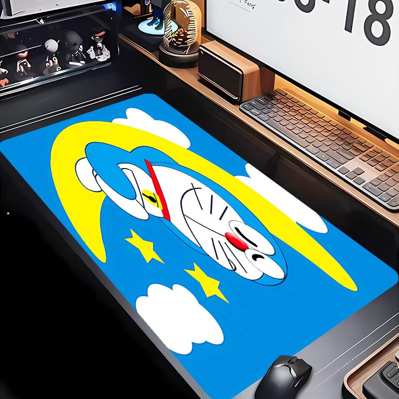Doraemon Theme Premium Non-slip Mouse Pad with Stitched Edges,Durable Rubber Material,for Desktop & Gaming Great Gifts