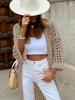 2026 Women's Hollow Knit Long Cardigan - Sun Protection Beach Cover-up, Resort Style, Trendy Spring/Summer Outerwear