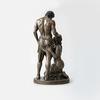 Statue Ornament, Mythology Collectible Bookshelf Vintage Ornament with Distressed Bronze Texture Wrinkled Clothing Pattern for Home Living Room
