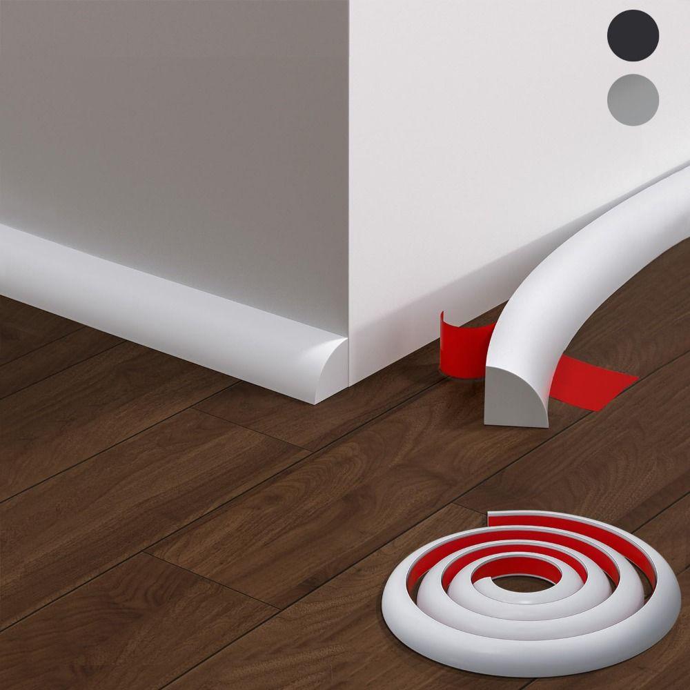 Peel and Stick Quarter Round Molding Wall Corner Protection Floor Shoe Molding  Staircase