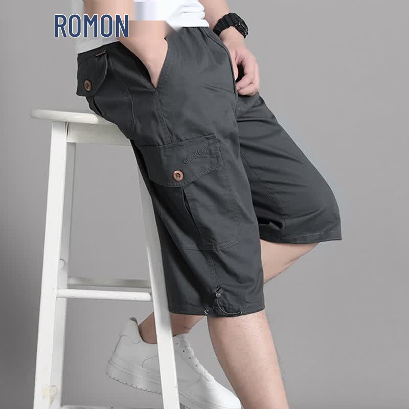 Romon Men s Loose Fit Summer Cargo Beach Pants 2XL