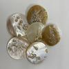 3Pcs/Pack Large Blister Pearl Shell Discs 50x50mm Single Hole Round Mother Of Pearl Charms For DIY Statement Earrings Pendant Ocean Jewelry Making