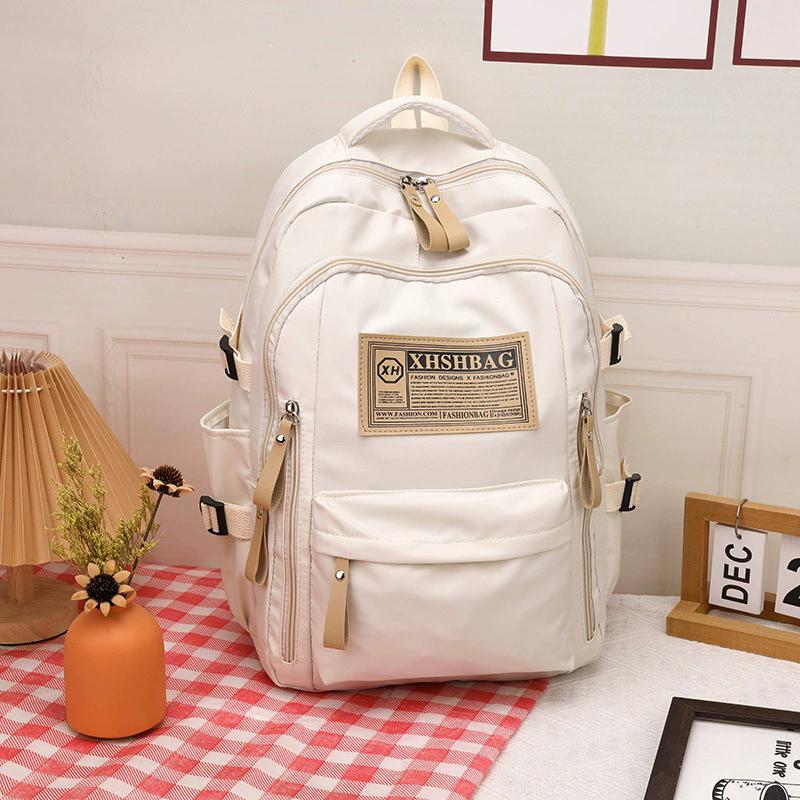 

Large Capacity Vintage Student Backpack, Multifunctional Casual Laptop Backpack, Spacious Design for School College белый