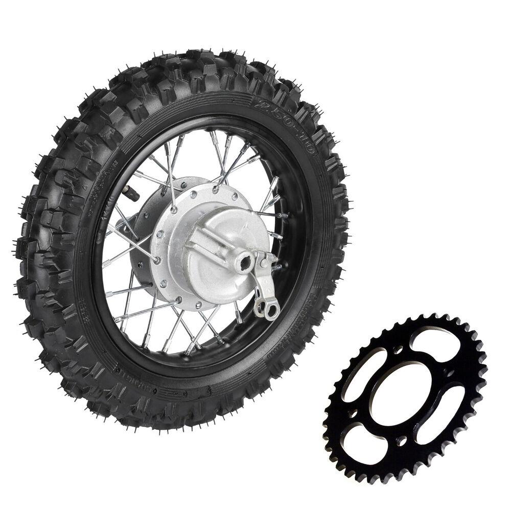 2.50-10 10  Hinterrad Hinterrad Trommelbremse Rad Reifen Felge 1.4 x 10 &420 Ritzel Für CRF50 Yamaha TTR50 Pitbike Pit China Mainland gray