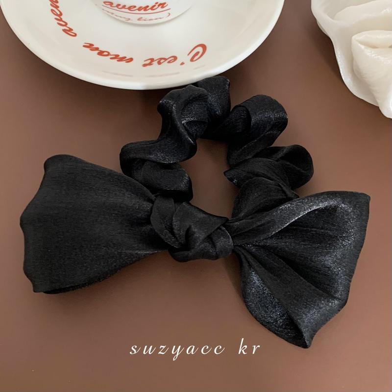 2022 French Satin Bow Hair Scrunchie Headband