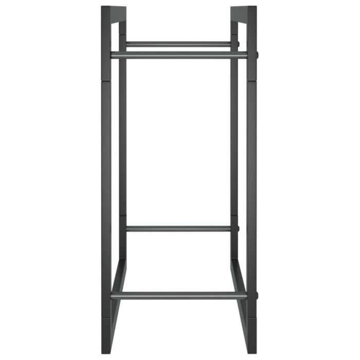 VidaXL Portant de bois de chauffage Noir mat 50x28x56 cm Acier 350304
