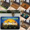 Halloween Night Cute Cat WELCOME Rug Doormat Living Room Bedroom Entrance Door Floor Mat Hallway Backyard Foot Mat Home Decor