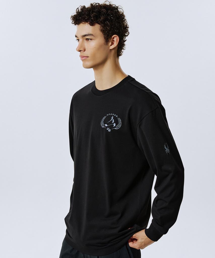 SPYDER Men'S Rocky Embroidered Long Sleeve T-Shirt Spjfcnrl301Mblk