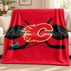 Calgary Flames Blanket Flannel Blanket Soft Cozy Plush Throw for Sofa Bed Lightweight Home Decoration Outdoor Camping