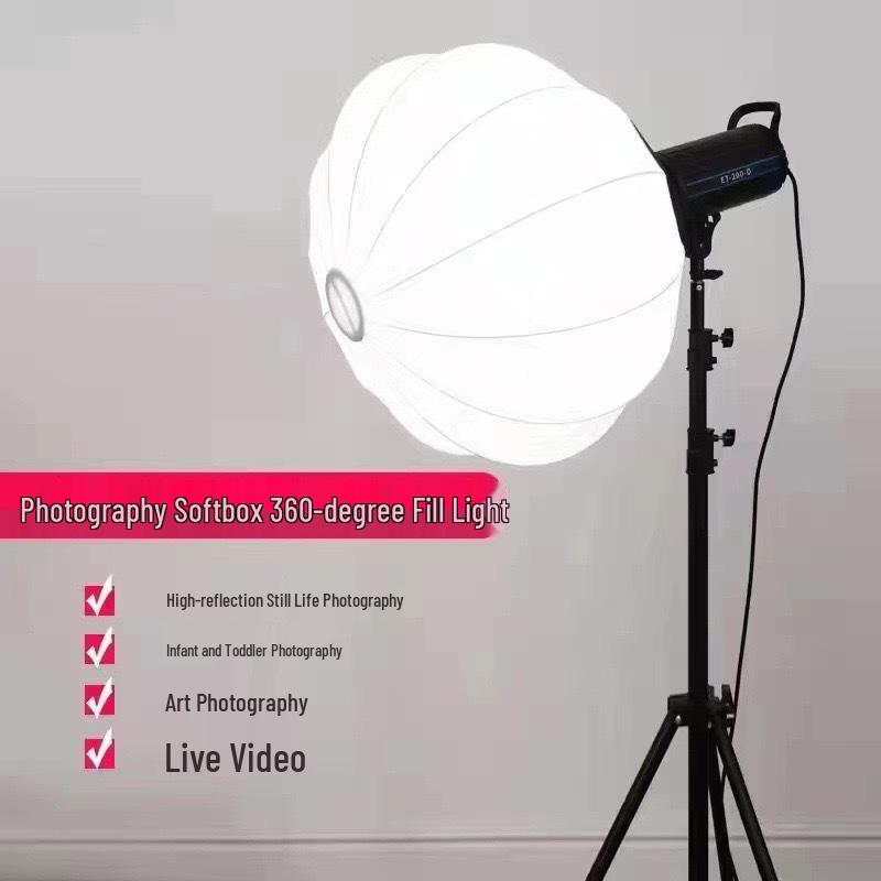 65CM Spherical Softbox Photography Light for Professional Live Streaming