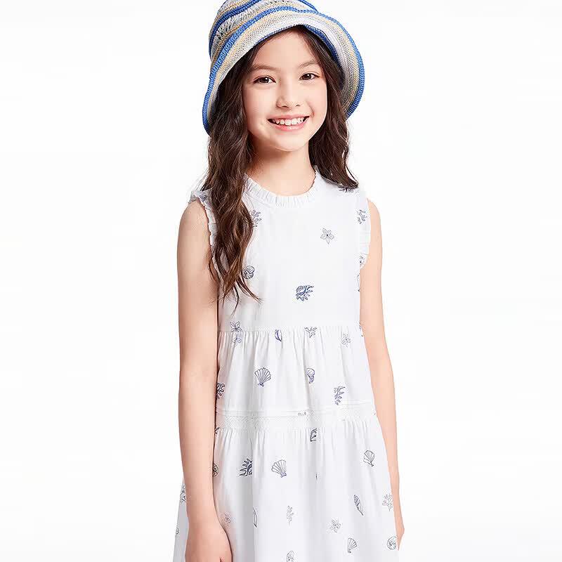 Annil Girls' Sleeveless A-line Dress
