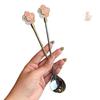 Stainless Steel Japanese Cherry Blossom Spoon Exquisite Dessert Long Handled Ice Spoon Household Bird's Nest Mixing Spoon