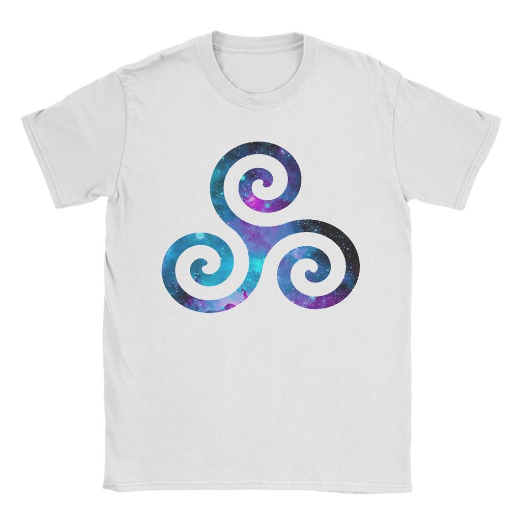 Galaxy Teen Wolf Triskelion  T Shirts Men Women's Cotton Vintage T-Shirt Crewneck  Tees Short Sleeve Tops Party