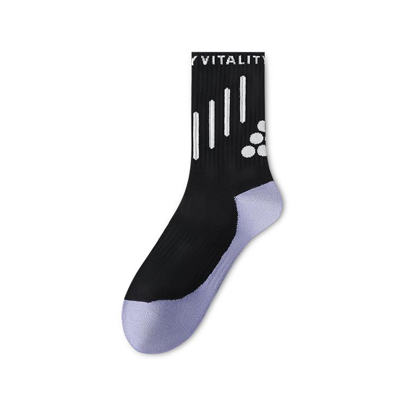 Women's Mid-Calf Cotton Socks - Sweat-Absorbent, Breathable, Casual Sports & Running Socks for Spring/Autumn