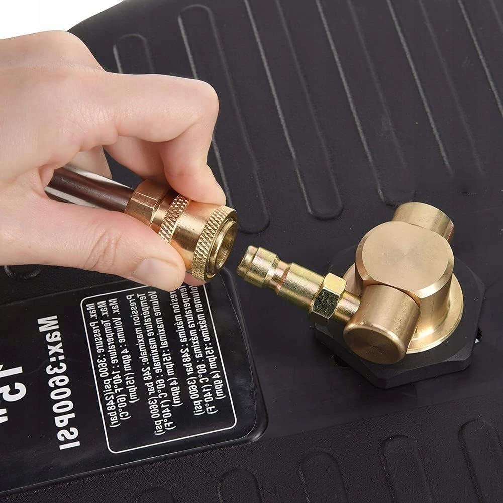 Rosfix Zestaw do Myjek Ciśnieniowych – Szczotka T-Racer 15"" z Lanca 1/4"" i 5 Dyszami | Pianownica 1000ml | Proszek Pianotwórczy 6g