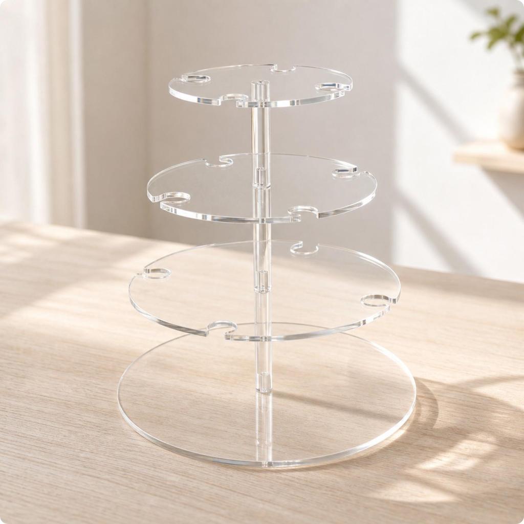 Transparent Countertop Wine Glass Holder Detachable Tiered Stemware