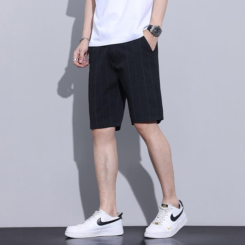 

Men s Lightweight Plaid Summer Casual Shorts 34 чорний